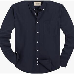 Alimens & Gentle Men's XL Solid Oxford Long Sleeve Button Down Dress Shirt J5-32